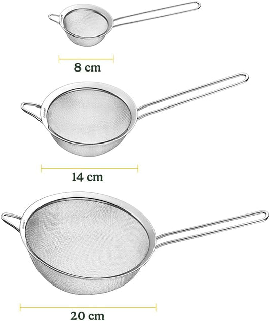 Cuisinart Mesh Strainers, 3 Count (Pack of 1) Set, CTG-00-3MS Silver